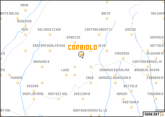 map of Corbiolo