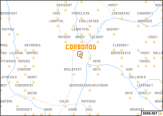 map of Corbonod