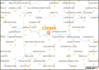 map of Corbon