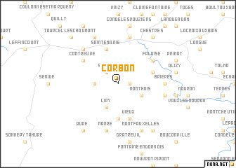 map of Corbon