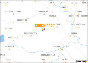 map of Corchiano