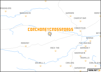 map of Corchoney Cross Roads