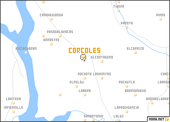 map of Córcoles