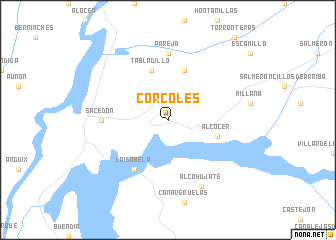 map of Córcoles