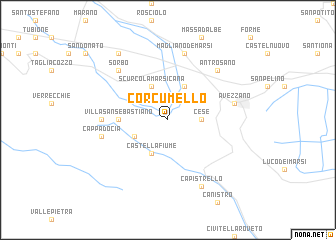 map of Corcumello