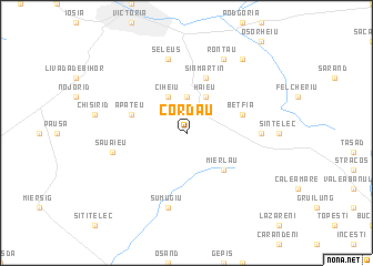 map of Cordău