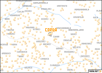 map of Čorda