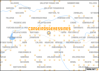 map of Cordeiros de Messines
