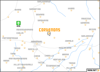 map of Cordenons