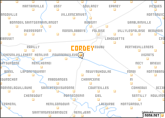 map of Cordey