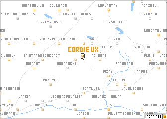 map of Cordieux