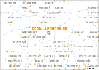 map of Cordillera Arriba