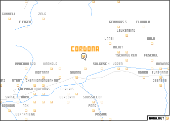 map of Cordona