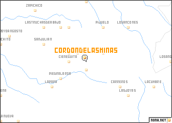 map of Cordón de las Minas