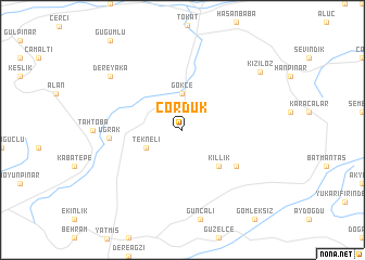 map of Çördük