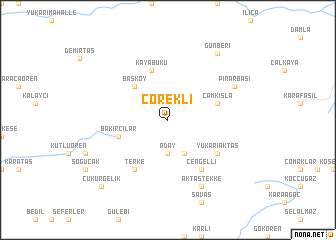 map of Çörekli