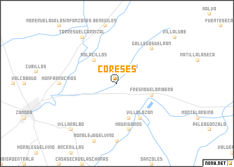 map of Coreses