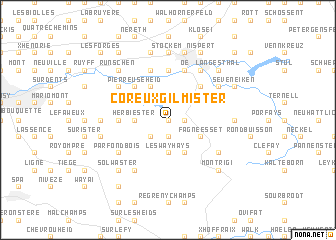 map of Coreux Gilmister