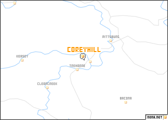 map of Corey Hill