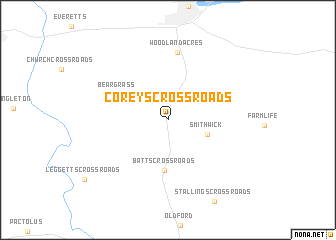 map of Coreys Crossroads