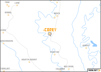 map of Corey