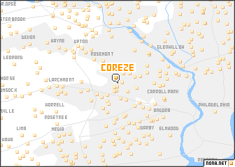 map of Coreze