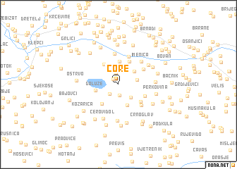 map of Čore