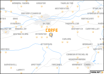 map of Corfe