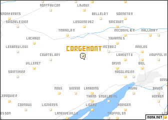 map of Corgémont