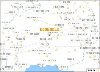 map of Córgnolo