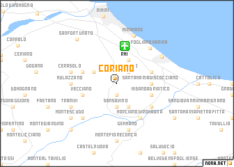 map of Coriano