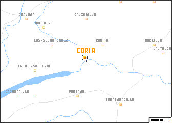 map of Coria