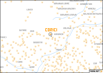 map of Ćorići