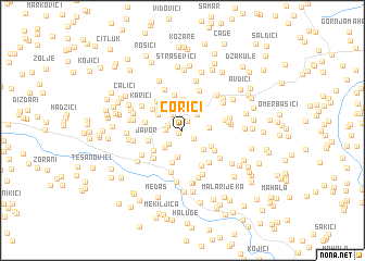 map of Corići