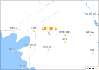 map of Corinne