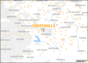 map of Corinth Hills