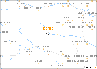 Corio (Italy) map - nona.net