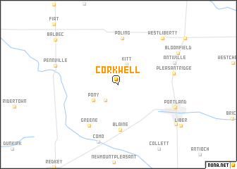 map of Corkwell