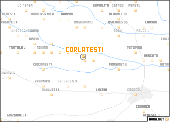 map of Corlăteşti