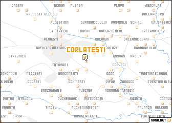 map of Corlăteşti