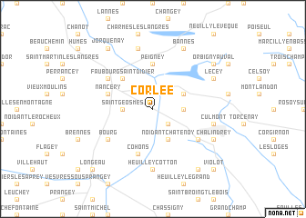 map of Corlée