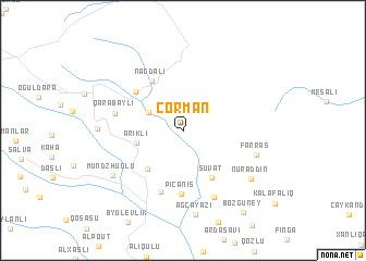 map of Çorman