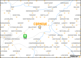 map of Cormède