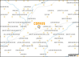 map of Cormes