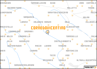 map of Cornedo Vicentino