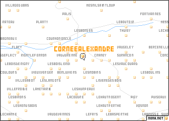map of Cornée-Alexandre
