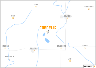 map of Cornelia