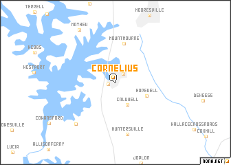 map of Cornelius