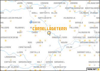 map of Cornellá de Terri