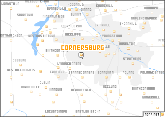 map of Cornersburg